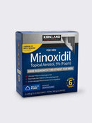 06 Frascos(Caixa) Minoxidil Kirkland 5% (FOAM) em Espuma
