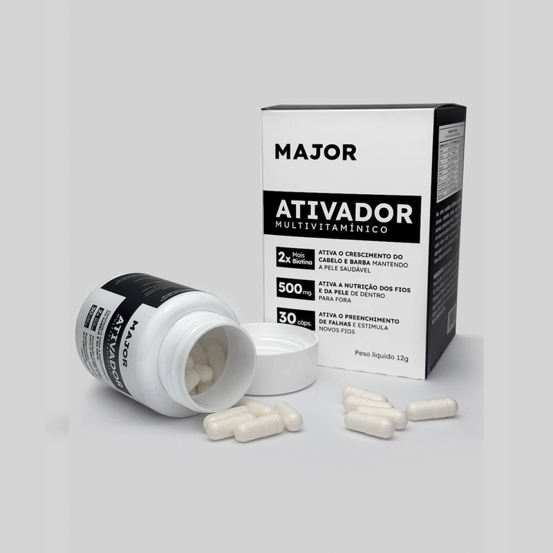 2 Frascos Minoxidil Kirkland 5% + 2 Ativadores de Crescimento MAJOR